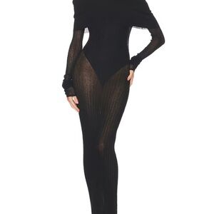 Helsa Black Off-Shoulder Bodysuit